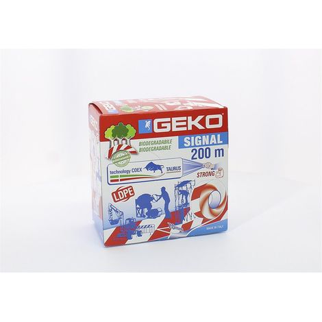 GEKO Leuchtfeuerband (200m) zur Durchgangsbegrenzung 70mm x 200m mit Taurus-Technik, rot und weiß
