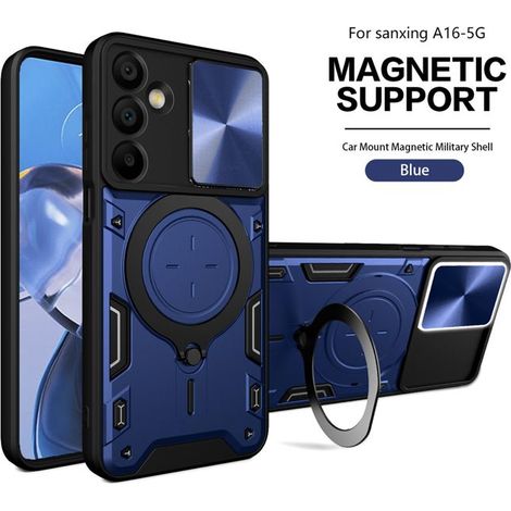 Coque - BOONGET - Samsung Galaxy A16 5G - Silicone + Plastique - Antichoc - Support intégré (1/5)