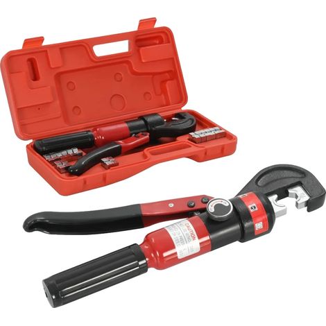 Outil de sertissage, capacité de 16 tonnes, design ergonomique, Rouge (1/2)