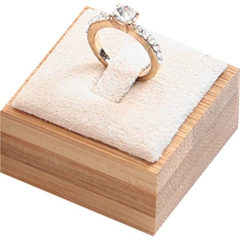 Stand Affiche De Bague PU Leather Showcase Display Bijouz Organisateur Stand Ring Rangement Bijoux Holder Decor