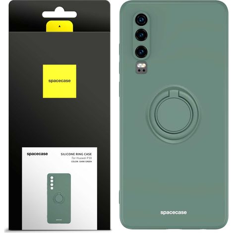 Anneau en silicone Spacecase pour Huawei P30 vert foncé (1/5)