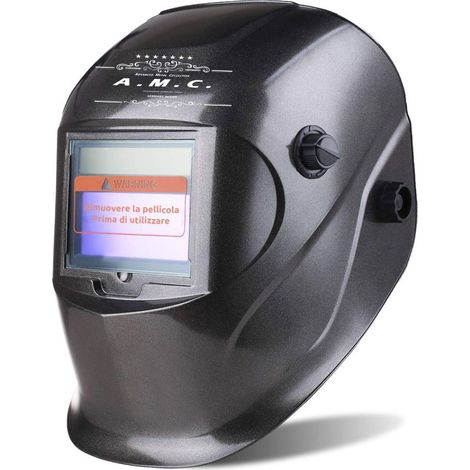 Casco per saldatore professionista 16 livelli UV, oscuramento variabile Din 9/13 (1/4)