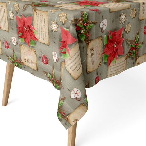 Nappe de Noël Tissu Anti-Taches Ronde 140 cm Nadal (1/5)