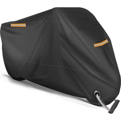 Housse de protection moto XXL – bandes réfléchissantes – imperméable toutes saisons – avec trou antivol (1/5)