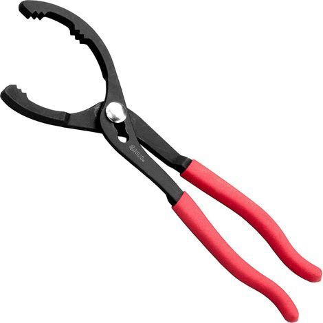 Llave ajustable para filtro de aceite, alicates para filtro de aceite con mordazas dentadas, herramienta para extraer el filtro de aceite: ideal para la extracción e instalación rápidas del filtro del (1/5)