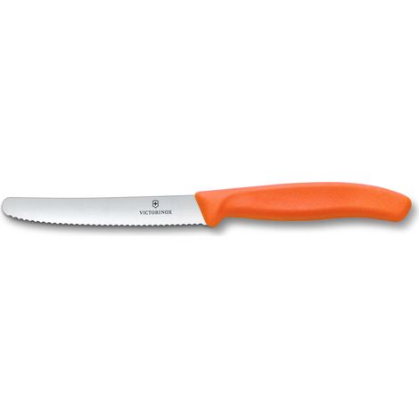 Victorinox coltello da tavola New Arancio dentato punta tonda