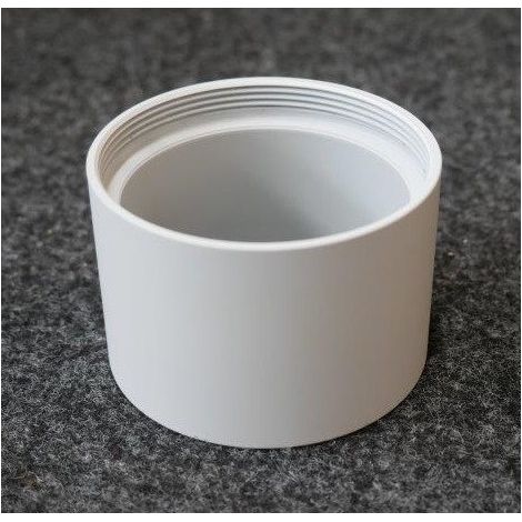 Collerette tubulaire blanche Ø 67x45mm à visser pour projecteur Rafale 22W TRAJECTOIRE (1/2)