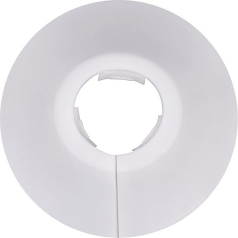 30 Pièces Couvre-tuyaux Couverture Rosette Couvre-tuyaux de radiateur Colliers de serrage pour tuyau de 16 mm de diamètre (Blanc)