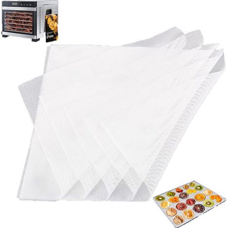 Tapis de séchage vapeur en silicone (5 pièces), égouttoir à fruits en silicone, tapis de séchage alimentaire, tapis de séchage pour fruits et légumes, réutilisable (1/5)