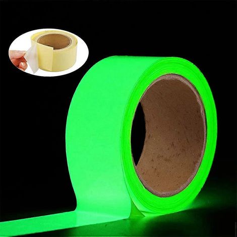 Ruban adhésif phosphorescent, ruban fluorescent autocollant 5 m x 5 cm (1/5)