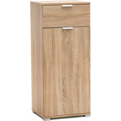 Mobiletto con 1 Anta e 1 Cassetto 45x38x103 h cm in Truciolare bilaminato Naturale