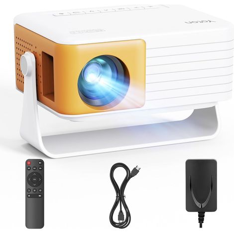 Mini Projecteur, Videoprojecteur 1080P Full HD Supportée, 200 ANSI, Zoom 50%, 2025 Upgraded Retroprojecteur Portable Compatible avec HDMI USB iOS Android Firestick PS5 (1/5)