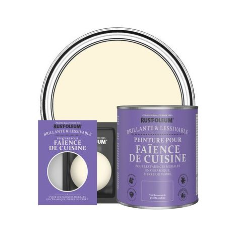 Peinture pour Faïence de Cuisine, Finition Brillante - Crème Fouettée (1/3)