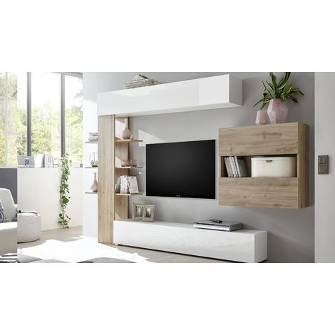 Parete attrezzata libreria Astrakat colore rovere (1/3)