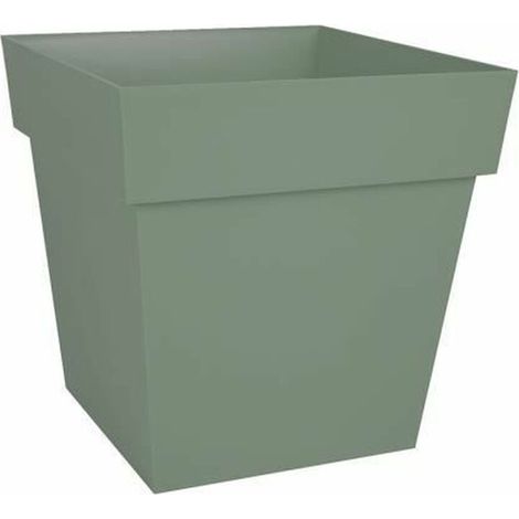 Maceta cuadrada Toscane 38 L - Verde laurel (1/2)
