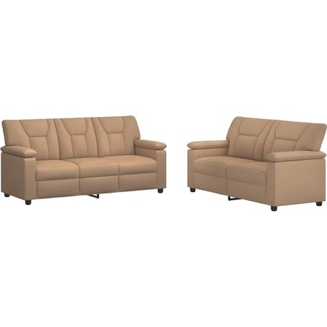 Ensemble de Canapés 2 pcs Cappuccino Simili cuir vidaXL