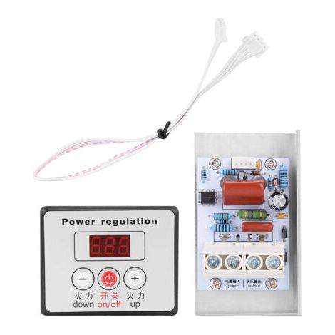 Régulateur de tension numérique SCR 10 000 W avec variateur de vitesse et thermostat 220 V CA
