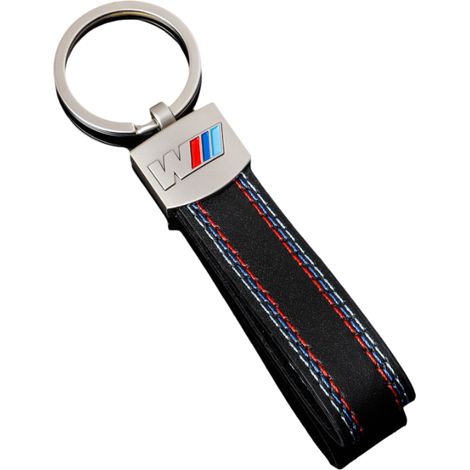 Porte-clés pendentif avec logo tricolore M croisé, logo sportif Audi Sline, Audi RS, Volkswagen R et Mercedes AMG (1/5)