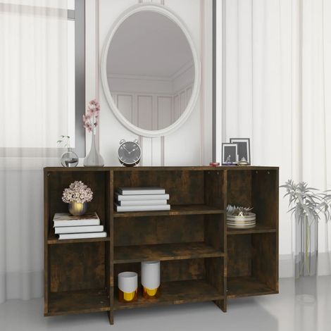 Buffet Bahut  Meuble de rangement Commode Chêne fumé 120x30x75 cm Aggloméré 82224 (1/5)