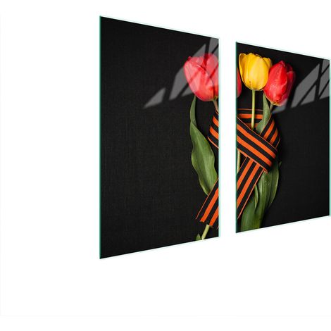 PLAQUE DE PROTECTION EN VERRE POUR CUISINE 65x52 ROSES (1/5)