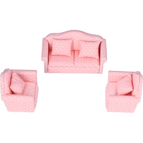 Miniatursofa 1:12 für Puppenhaus, DIY-Möbelstück und Deko-Accessoire (1/5)