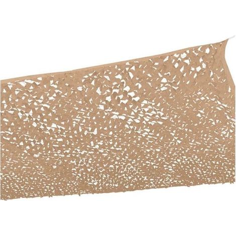 Voile d'ombrage rectangulaire Design Camouflage, 3x6 M, couleur sable, filet d'ombrage