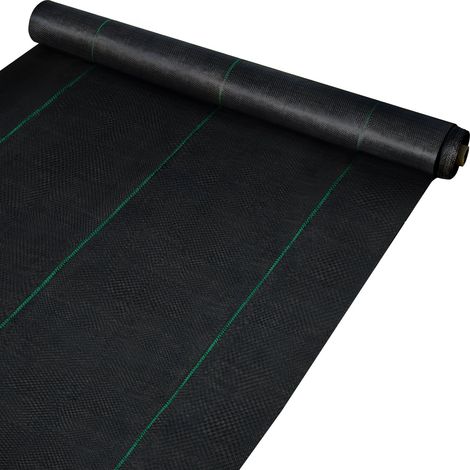 Toile de Paillage 91,4x2 m Toile Anti-Mauvaises Herbes 183 ㎡ Géotextile Bâche Jardin PP Haute Perméabilité Densité 85 g Textile Sous-couche pour Couverture de Sol Jardinage Agriculture Potager (1/5)