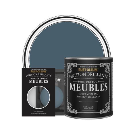 Peinture pour Meubles Brillante - Bleu Dessin (1/3)