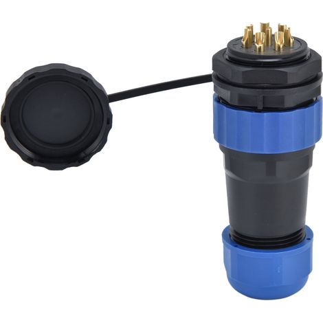 Wasserdichter SP28-Luftfahrtstecker (IP68) mit rückseitiger Mutter, Lötanschluss (männlich/weiblich), 380 V, 25 A, 8 Pins (1/5)