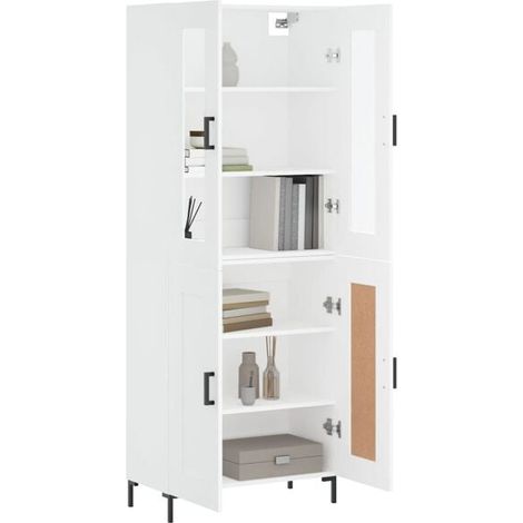 Buffet de Cuisine Haut 69,5 x 34 x 180 cm - Meuble Rangement Bois d'Ingénierie pour Salon et Salle à Manger (1/5)