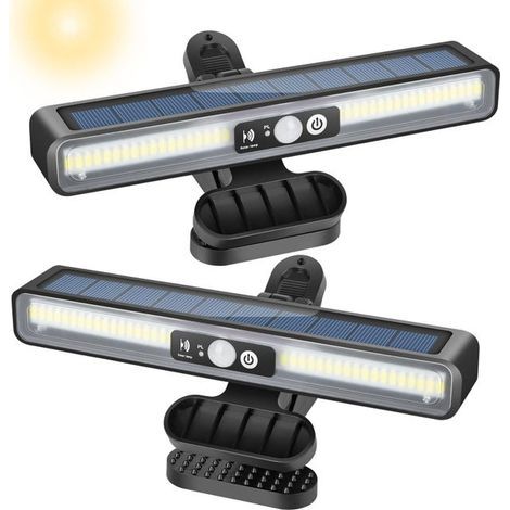 Solar-Außenleuchte (weiß, 6000 K), 2er-Set, mit Bewegungsmelder, 36 LEDs, Solar-Wandleuchte (1/5)