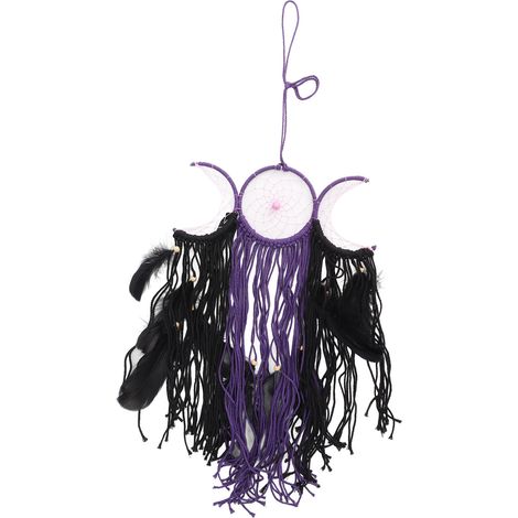 Attrape-rêves traditionnel fait main, pendentif en plumes, décoration murale à pompons (1/5)