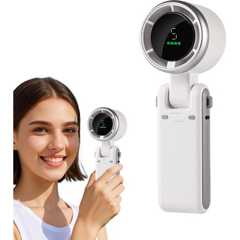 Ventilateur portable, ventilateur portable portable - Outil de refroidissement du vent à 5 gènes - Ventilateur de refroidissement pliable pour les activités de plein air, travail, USB recharge (1/5)