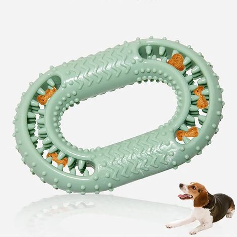Anneau à mâcher en caoutchouc naturel pour chien, nettoyage dentaire – DELKEVIC