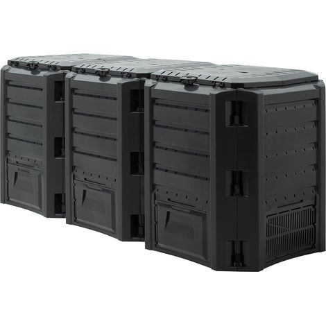 Deuba Garden Composter Bin  Composting Waste Box  Recycling  Dog Waste  Food Caddy  Worm Farm  Outdoor Compost Storage Bins  380L, 800L, 1200L, 1600L  1200 L