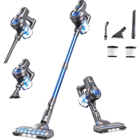 Aspirateur sans Fil 190w, Léger Et Silencieux, 6 en 1 Polyvalent, Design Autoportant, Batterie Amovible, Autonomie De 30 Minutes, Idéal pour Le Nettoyage Quotidien des Sols Durs Et des Tapis (1/5)