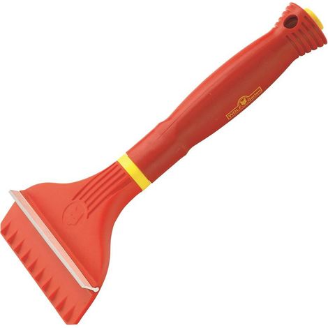 Rascador de ventanas 10 cm Wolf-Garten IS-M / ZM02, herramienta ergonómica, para limpiar y eliminar suciedad, compacta y fácil de usar.