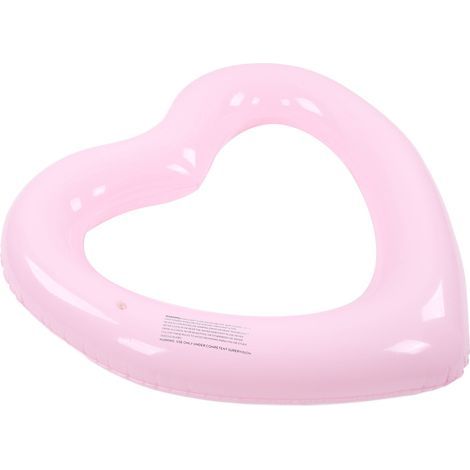 Aufblasbare Boje in Herzform, 120 cm dick, aus reißfestem PVC, rosa, ideal für Pool- oder Strandpartys. (1/5)
