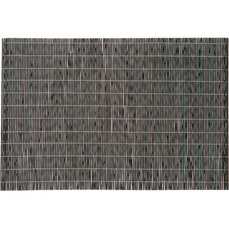 Set de table en bambou noir Noir 45x30 cm