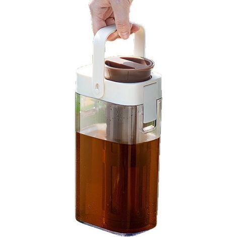 Cafetière à infusion à froid avec carafe isotherme capacité 1 L couvercle et poignée pour thé glacé café et autres boissons (1/5)