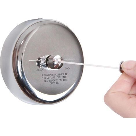 Corde à Linge rétractable en Acier Inoxydable 304 Durable avec Corde réglable Robuste pour extérieur et intérieur (1/5)
