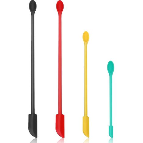 4 Spatule Silicone, Réutilisable, 3 Tailles, Pour Pot Cosmétique, Flacon Lotion, Bocal Condiment (1/5)