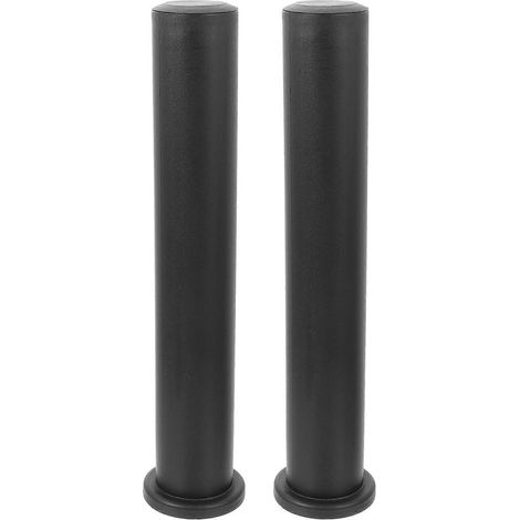 Poignées antidérapantes pour barre d'haltères (1 jeu) en acier inoxydable noir - Robustes, antidérapantes et confortables (1/5)