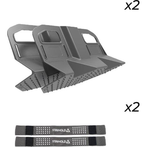 Pack Sidekick Gris - 2 Sidekick + 2 Sangles Combi - Stayhold