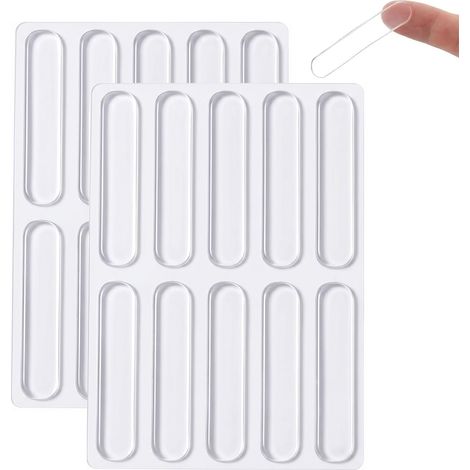 20 Pcs de Porte Murale et Tampon Caoutchouc Adhésif, Silicone Transparent Protection Murale et Meuble, protection mur, Amortisseur Anti Bruit pour Poignée de Porte, Placard, Tiroir, 6, 3x1x2cm (1/5)
