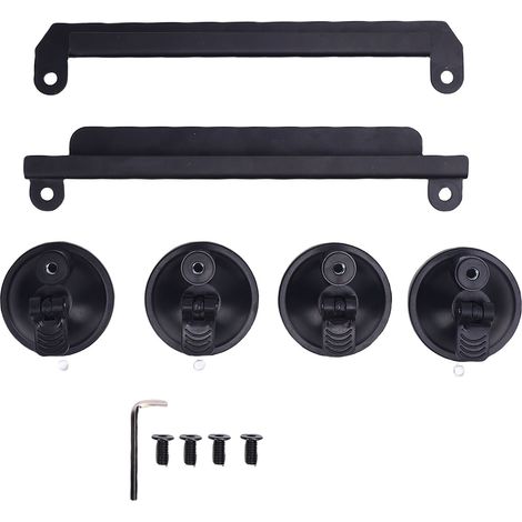 Support de toit multifonctionnel portable à ventouse pour toit ouvrant, kit de fixation sécurisé pour camping-cars, yachts, berlines et SUV (noir) (1/5)