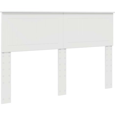 Tête de lit Blanc Brillant 140 cm Bois d'ingénierie (1/5)