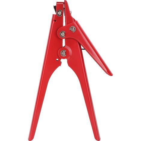 Tragbare Kabelbinderpistole für Nylonkabel, einstellbare Spannung, Kunststoff-Reißverschlussbefestigung und rotes Schneidwerkzeug (1/5)