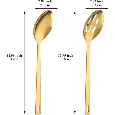 Louche - Acier Inoxydable Avec Revêtement Titane - Pour Cuisine Et Service - Lot De 2 (1/4)
