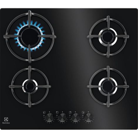 Table de cuisson à gaz encastrable 4 feux Electrolux EGG64272K Noir